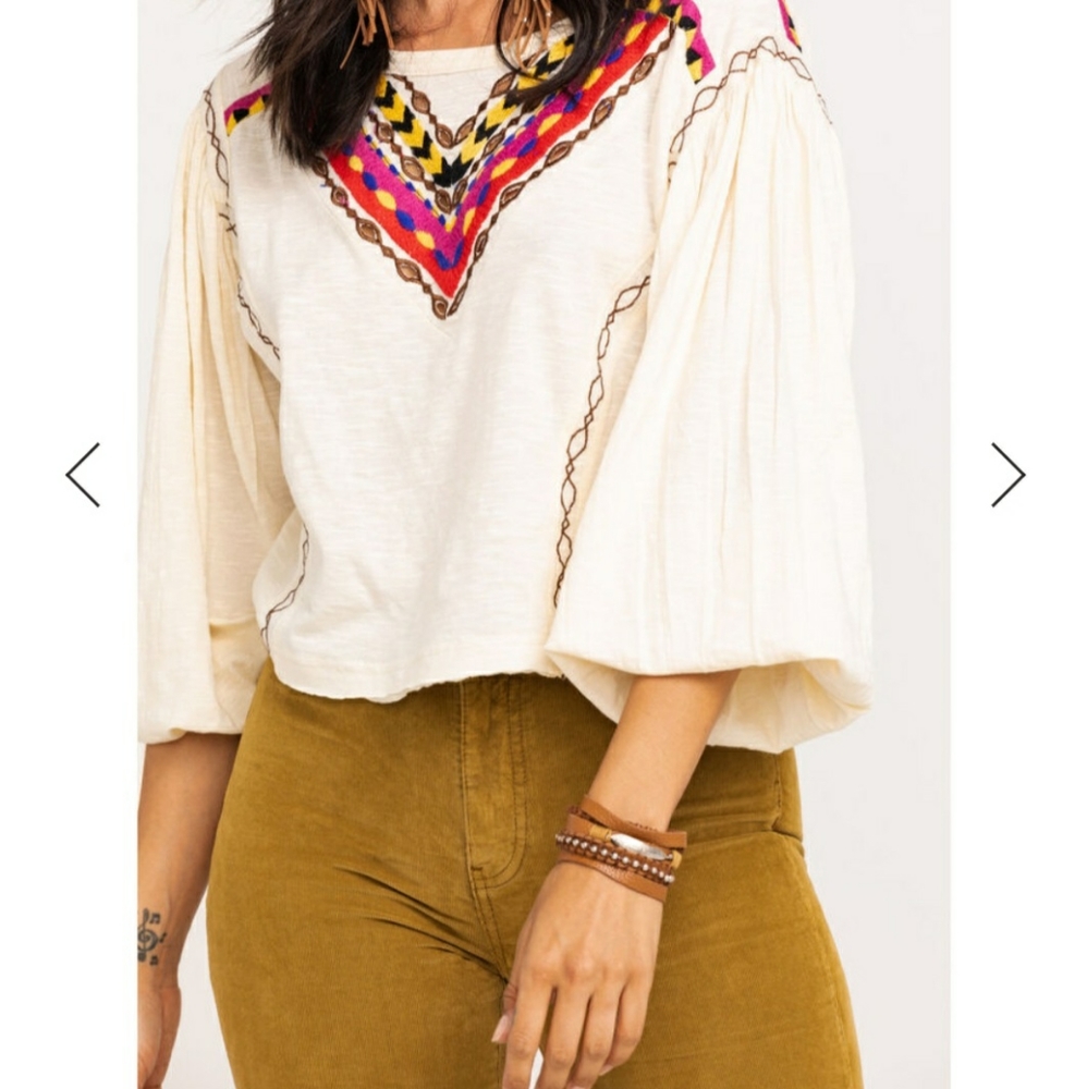 Free People Hand Me Down Ivory top